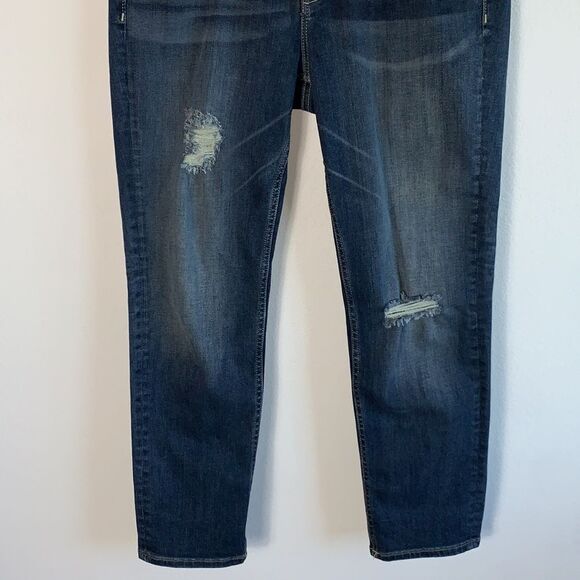 Vigoss Thompson Tomboy Distressed Dark Wash Stretch Classic Fit Jeans Sz 31 - Picture 3 of 11